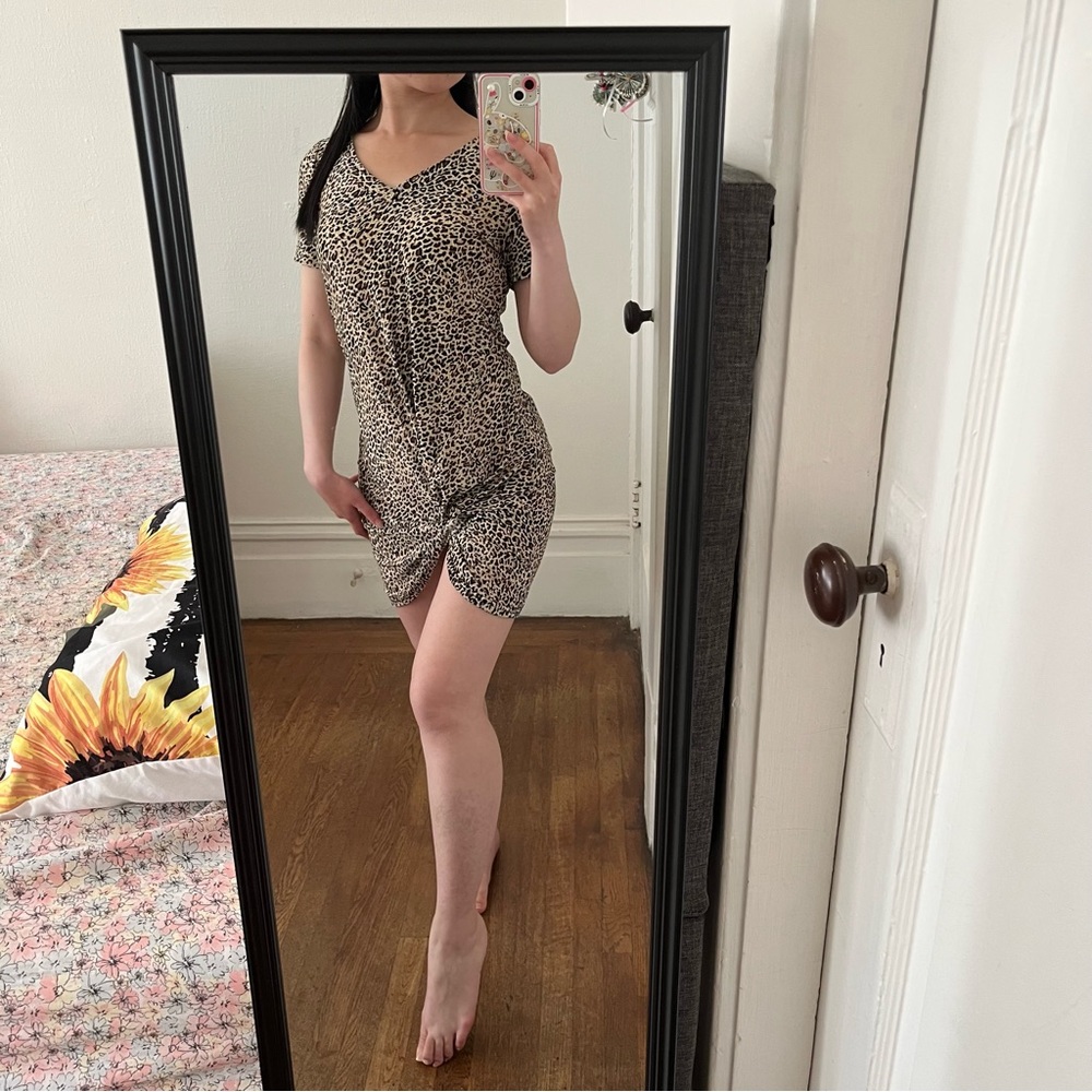 Cheetah twist fashionable dress